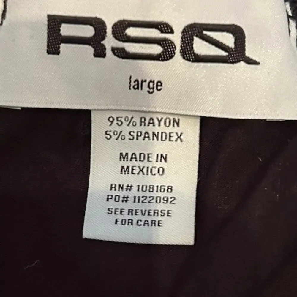 RSQ Black Mesh Mini Skirt‎ Size Large